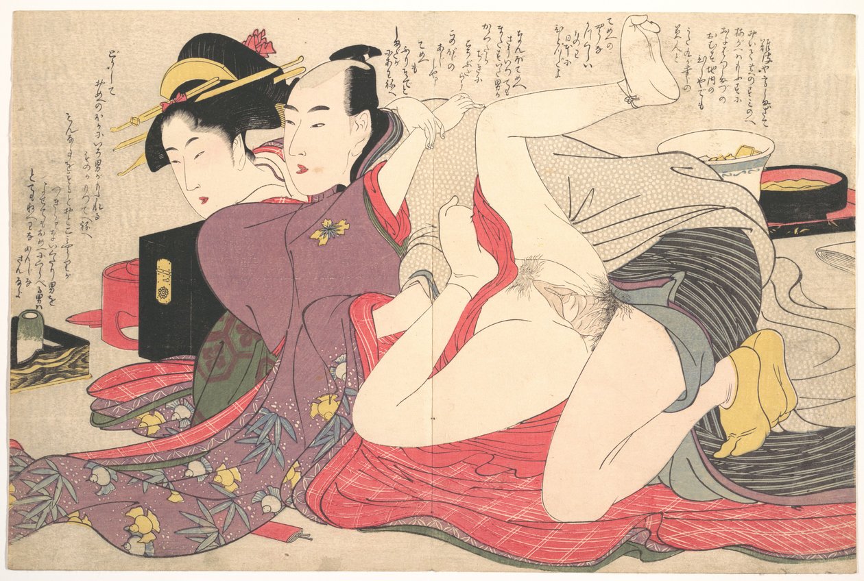 Druk erotyczny autorstwa Kitagawa Utamaro