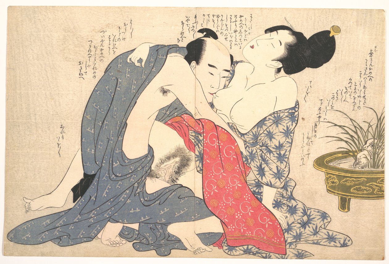 Druk erotyczny autorstwa Kitagawa Utamaro