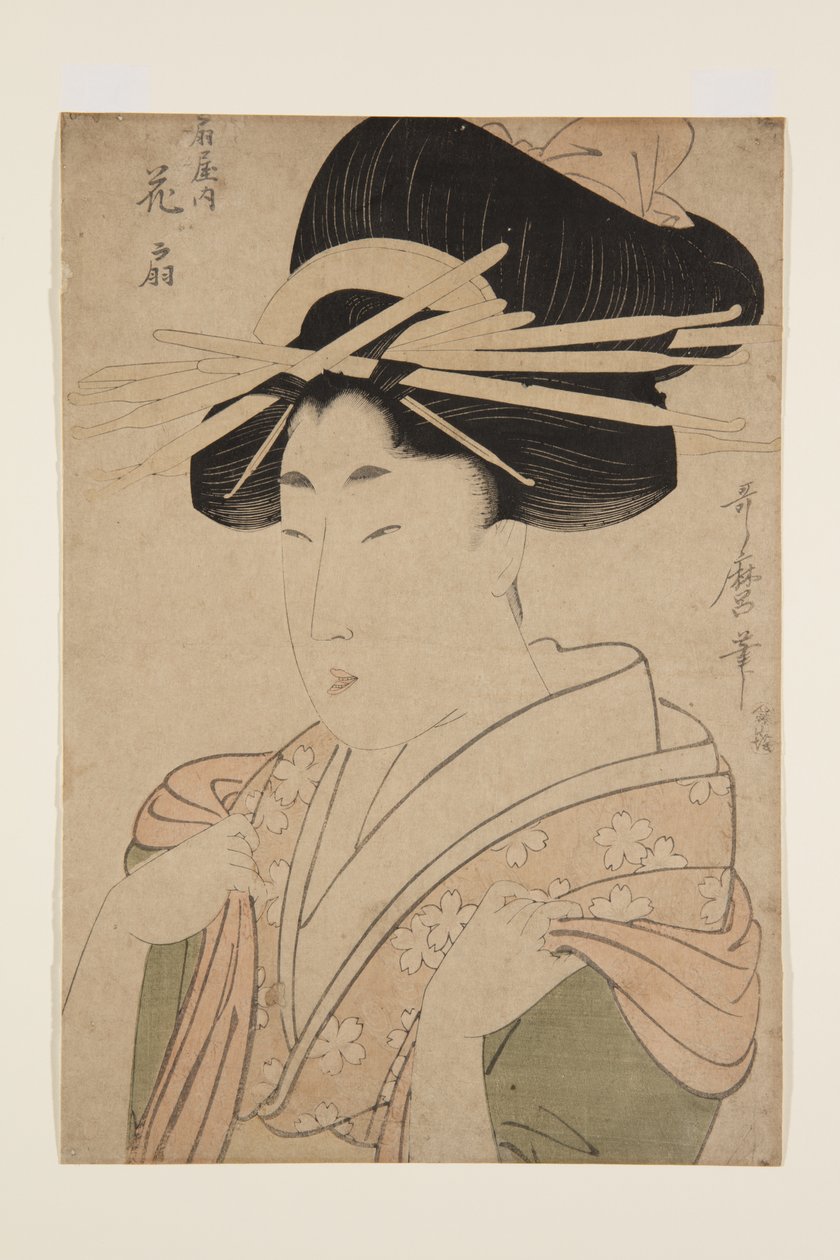 Hana?gi z ?giya (kolorowy drzeworyt) autorstwa Kitagawa Utamaro