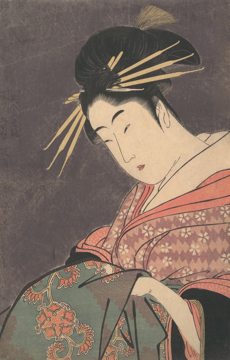 „Hanaogi z Gomeiro”,…, ok. 201 1794-95. autorstwa Kitagawa Utamaro