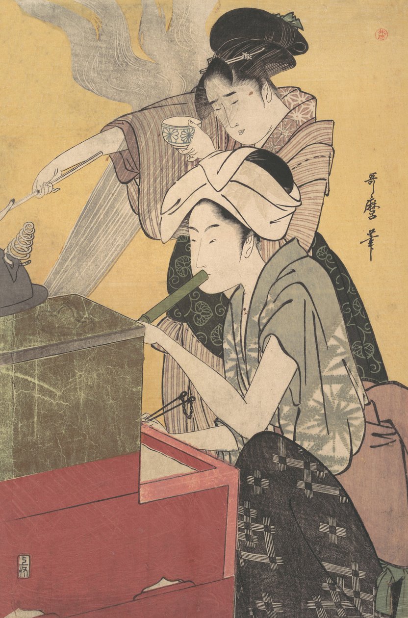 W Kuchni ok. godz. 1794-95. autorstwa Kitagawa Utamaro