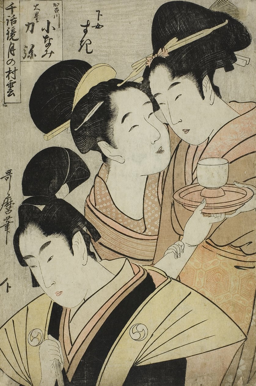 Kakogawa Konami, moc matki i dziecka oraz plan d te ry d se r van t like, autorstwa Kitagawa Utamaro