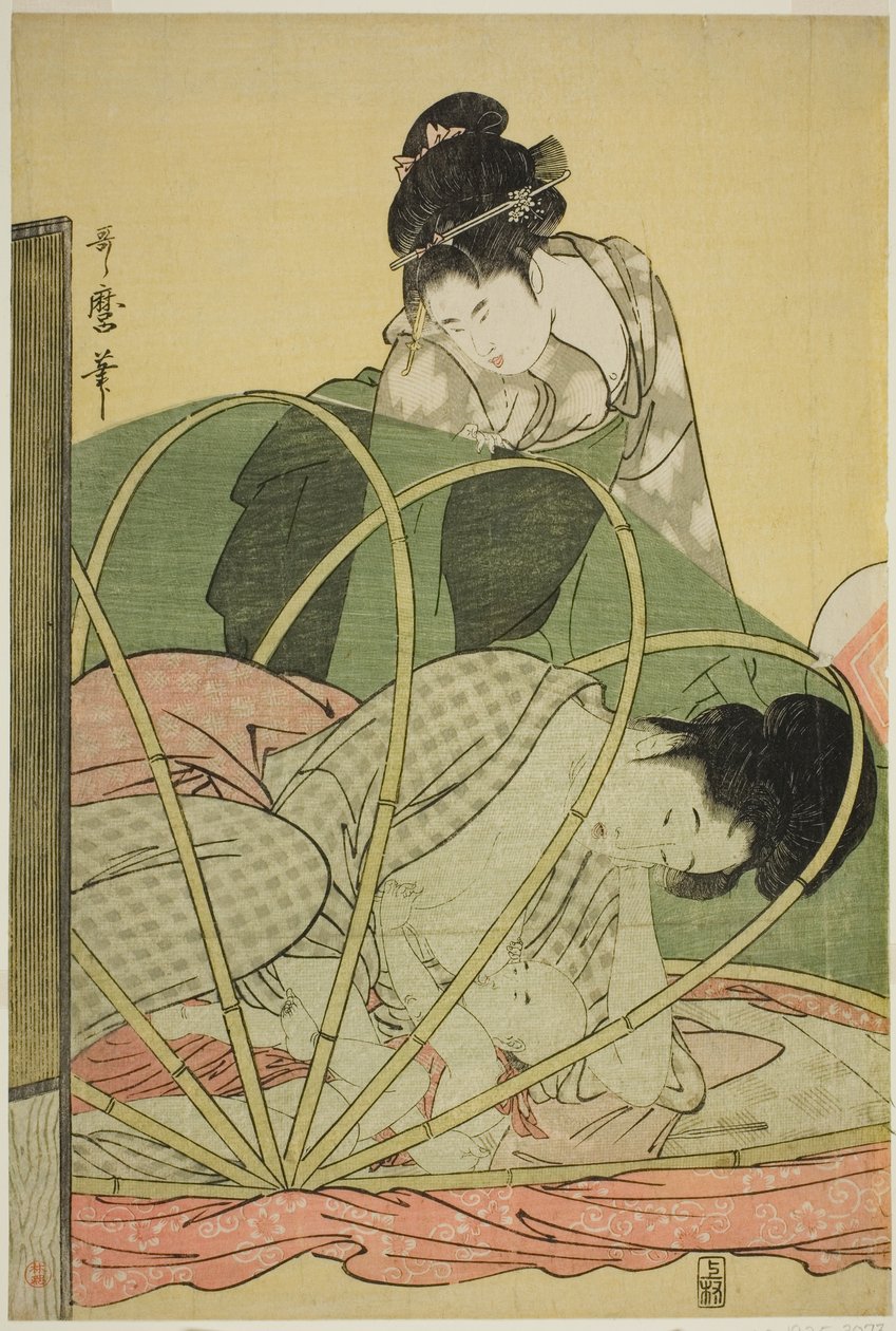 Moskitiera dla dziecka autorstwa Kitagawa Utamaro