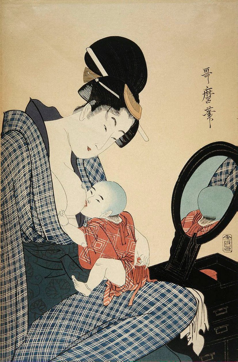 Matka i Dziecko, 1797. autorstwa Kitagawa Utamaro