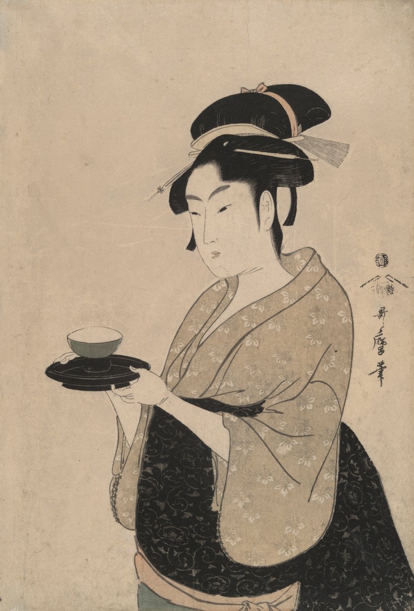 Okita, dziewczyna z herbaciarni autorstwa Kitagawa Utamaro