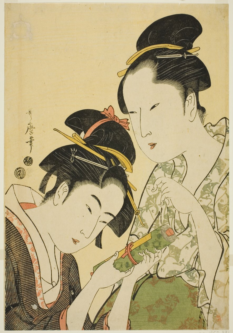 Obudziłem się plan d Czas wolny autorstwa Kitagawa Utamaro