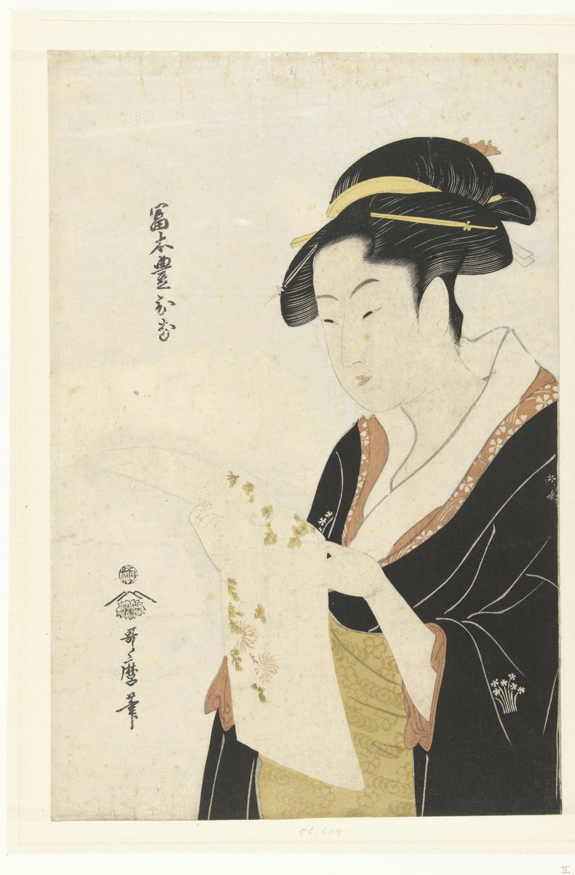 Portre t wan i Mimoto Toyohina Tomimoto Toyohina autorstwa Kitagawa Utamaro