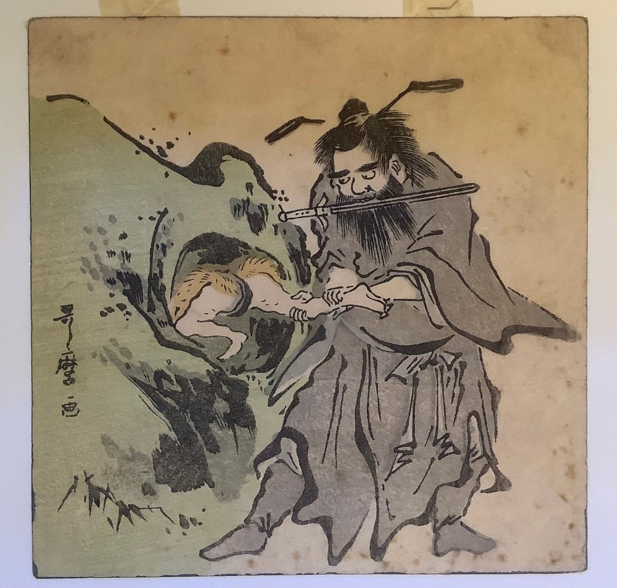 Shōki chwyta oni autorstwa Kitagawa Utamaro