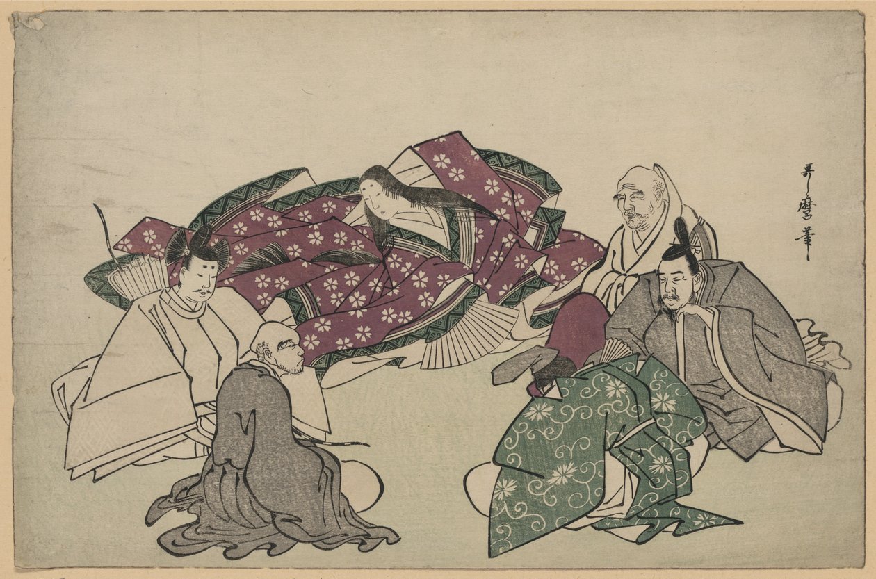Six Poets (Rokkasen) autorstwa Kitagawa Utamaro