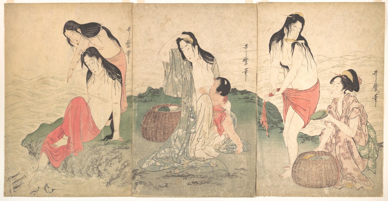 Rybacy awabi autorstwa Kitagawa Utamaro
