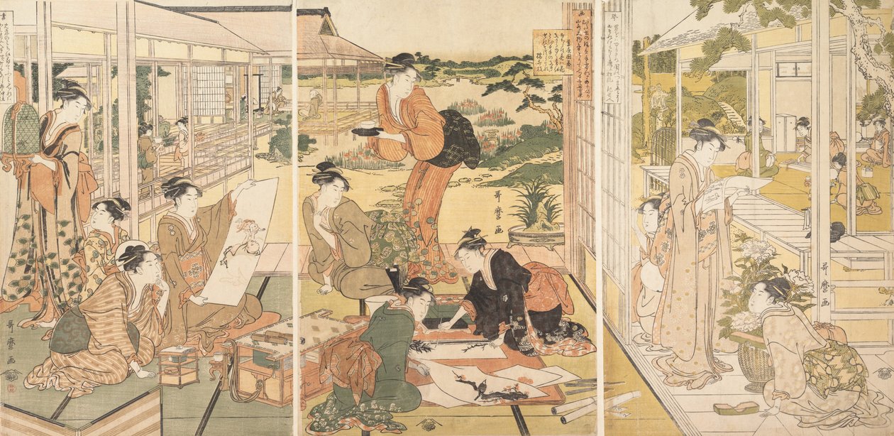 Cztery Osiągnięcia Kinkishoga, ca. 1788-90. autorstwa Kitagawa Utamaro