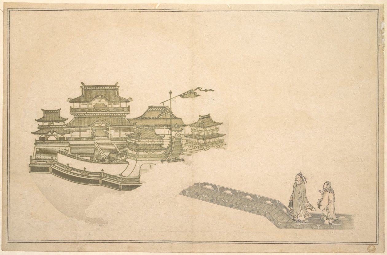 Pałac na Księżycu autorstwa Kitagawa Utamaro