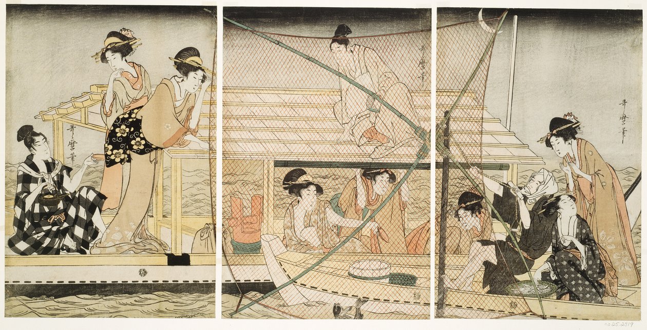 Scoop-Net autorstwa Kitagawa Utamaro