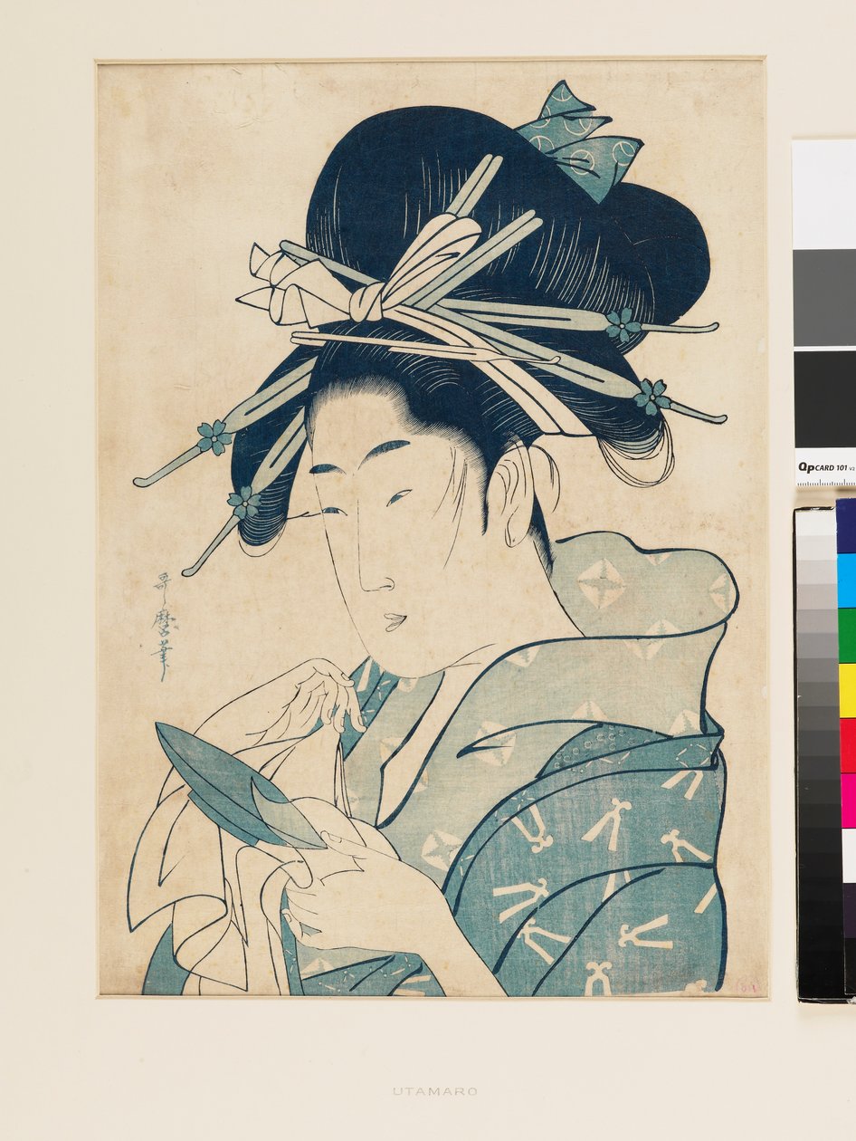 Kurtyzana Tsukioka autorstwa Kitagawa Utamaro