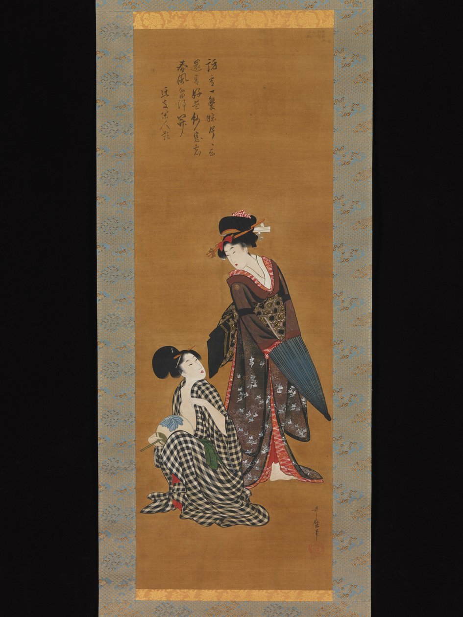 Dwie piękności autorstwa Kitagawa Utamaro