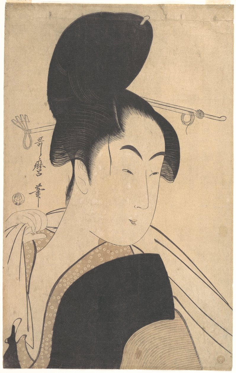 Kobieta po kąpieli autorstwa Kitagawa Utamaro