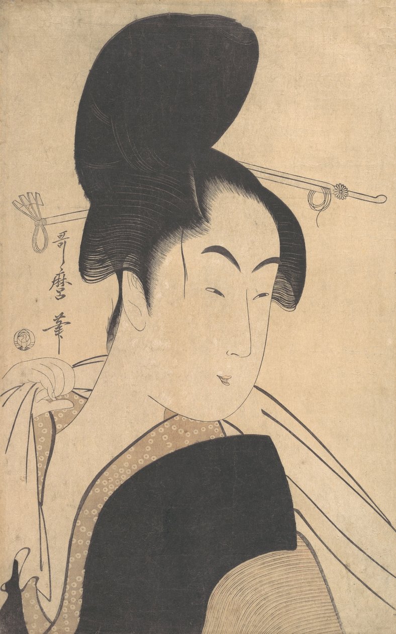 Kobieta po kąpieli, ca. 1795. autorstwa Kitagawa Utamaro
