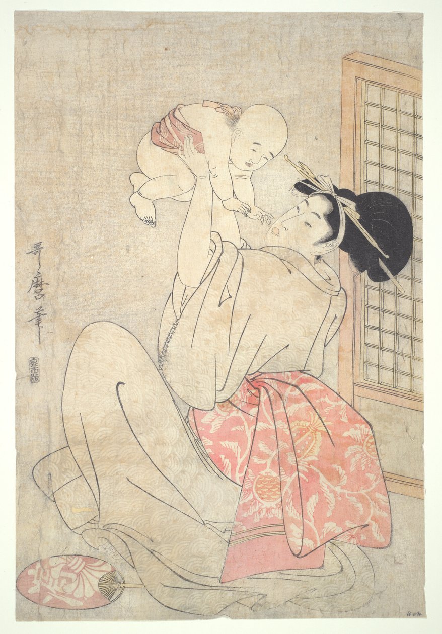 Kobieta i dziecko autorstwa Kitagawa Utamaro