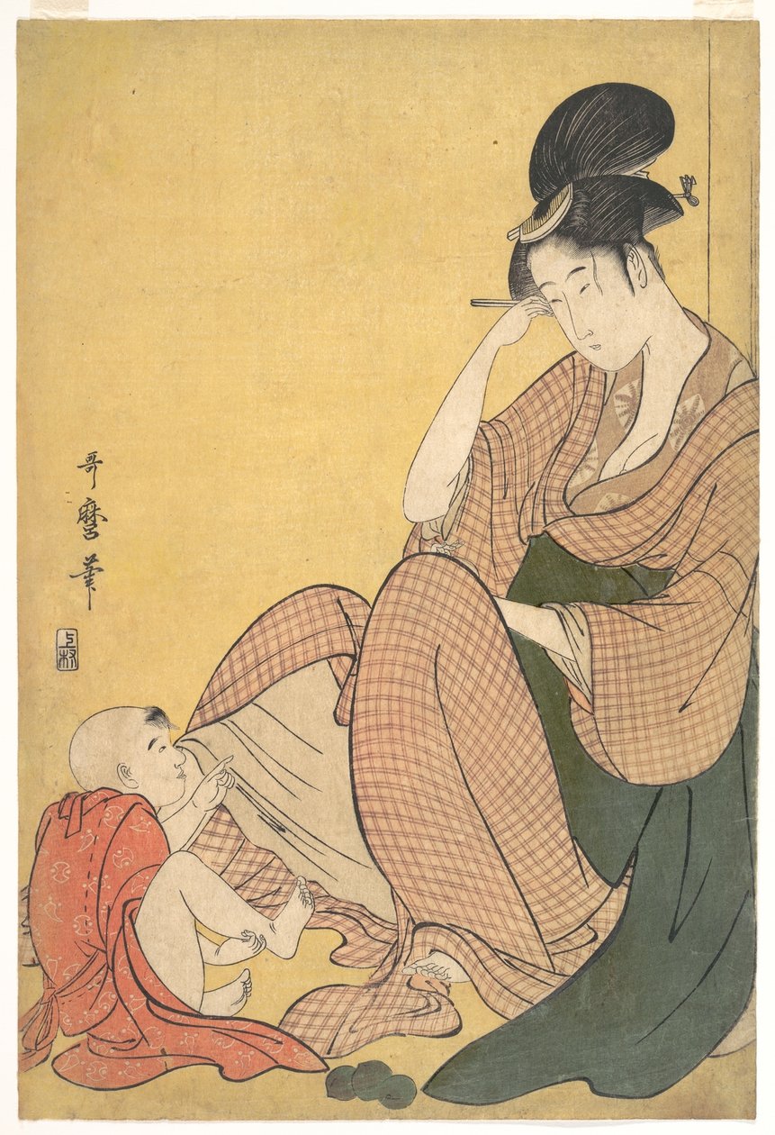 Kobieta i dziecko autorstwa Kitagawa Utamaro