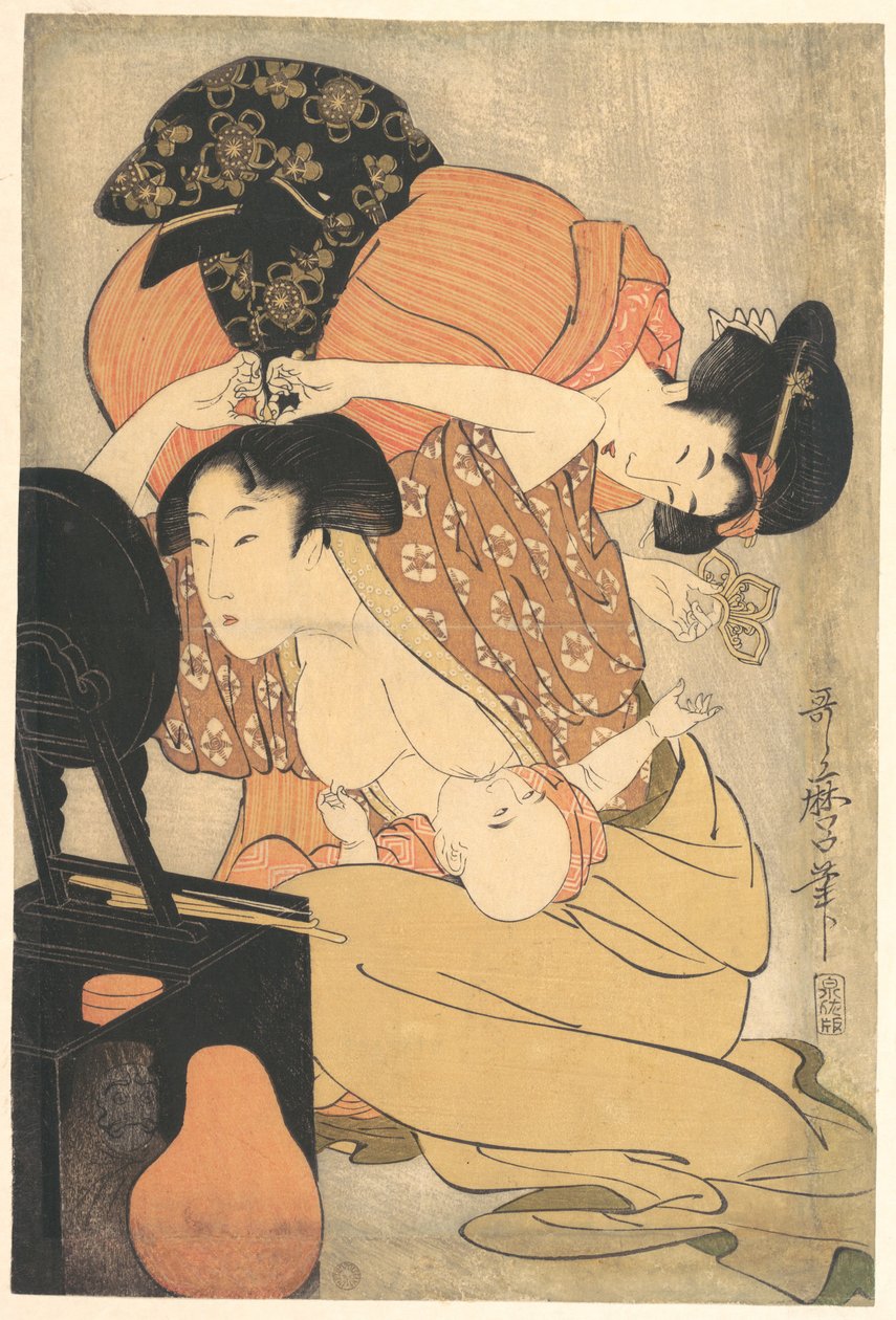 Kobieta i dziecko autorstwa Kitagawa Utamaro