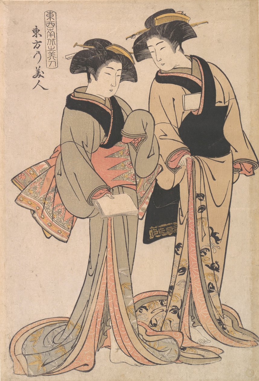 Piękno Wschodu, ca. 1782. autorstwa Kitao Shigemasa