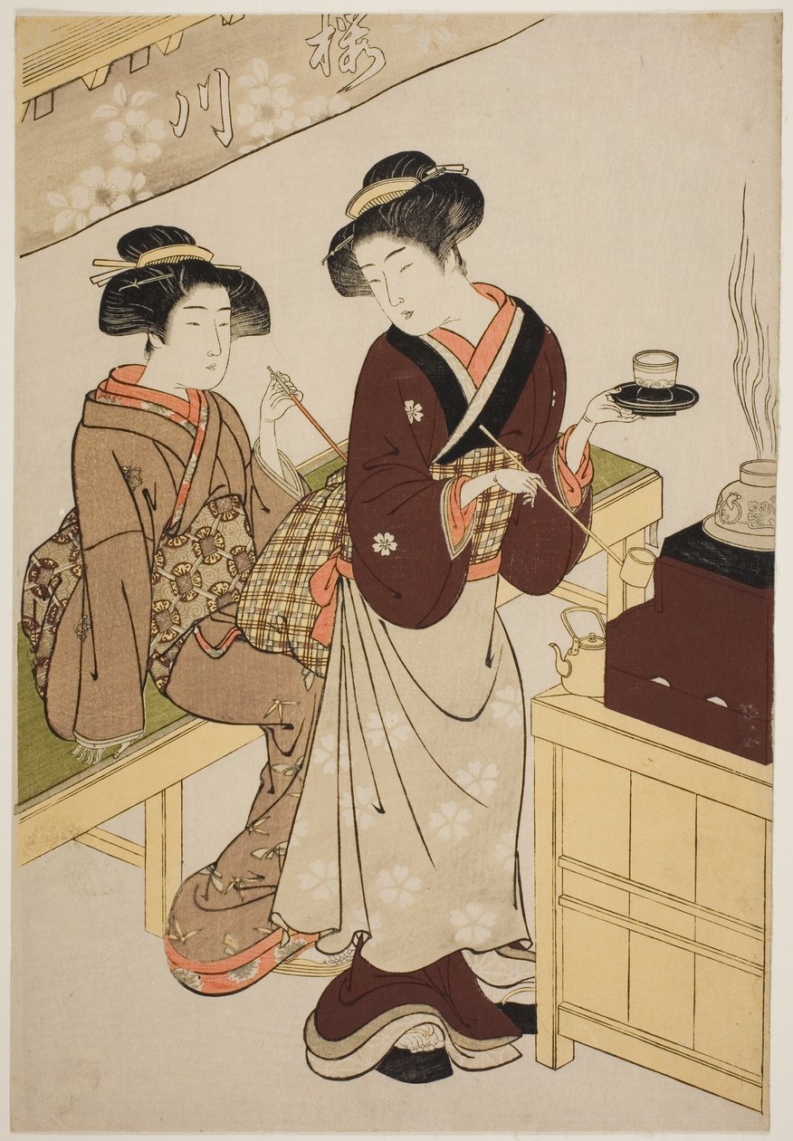 Herbaciarnia Sakuragawa autorstwa Kitao Shigemasa