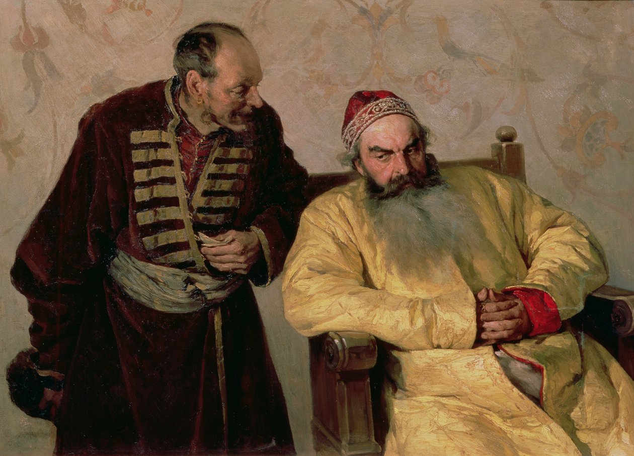 Do bojara z donosem, 1904 autorstwa Klavdiy Vasilievich Lebedev