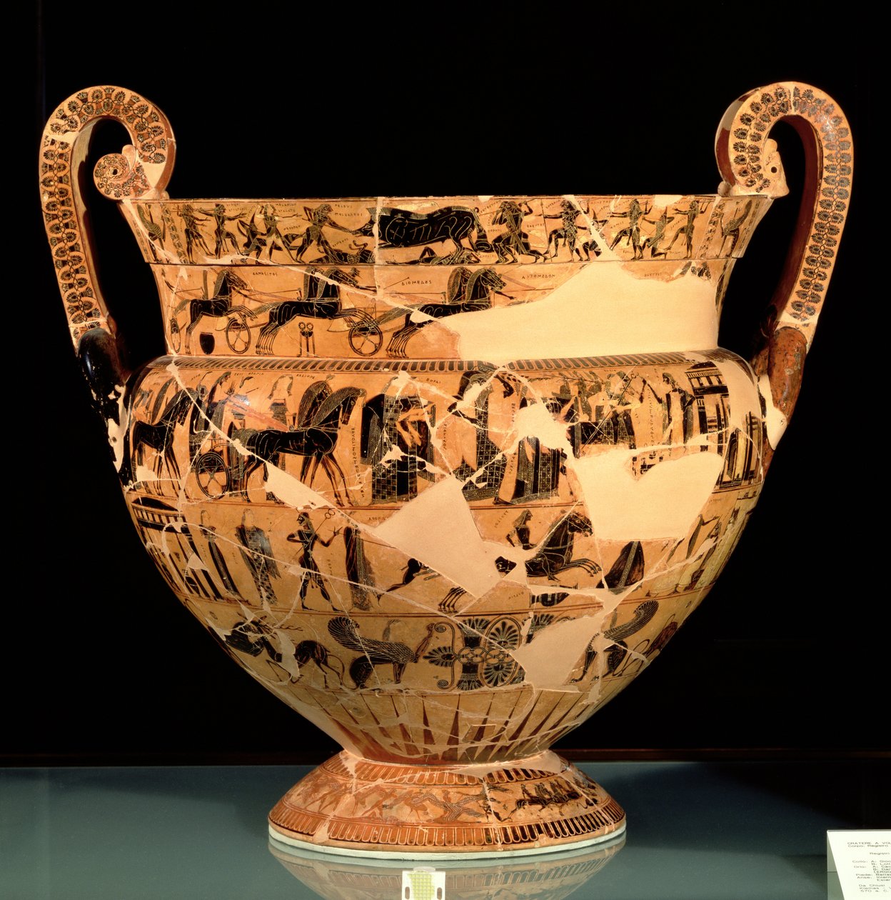 Strona B wazy Francois, wykonana przez Ergotimosa (fl.575-560 pne) c.570 pne (ceramika) autorstwa Kleitias Kleitias