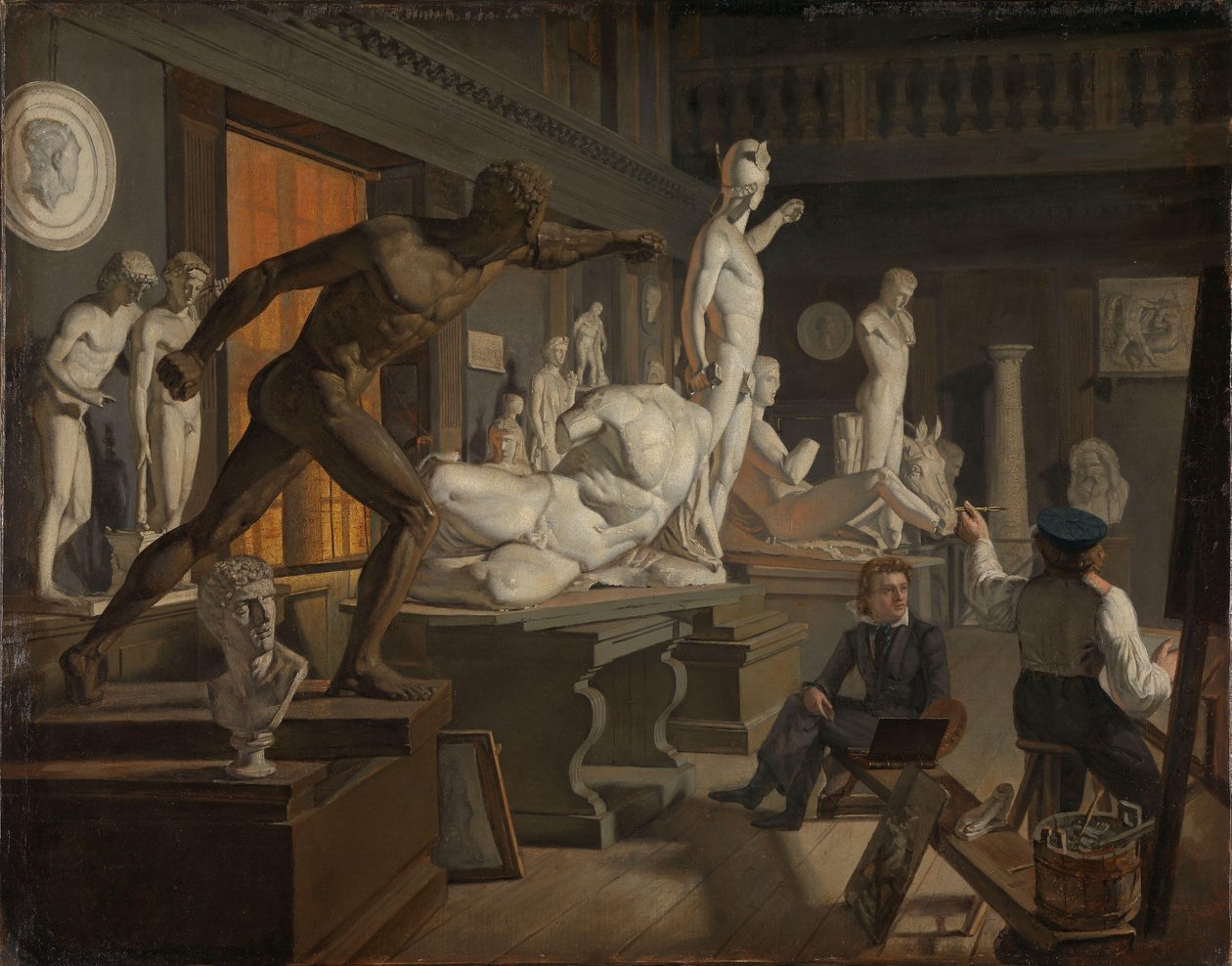 Scena z Akademii w Kopenhadze, ok. 1827-28 (olej na płótnie) autorstwa Knud Andreassen Baade