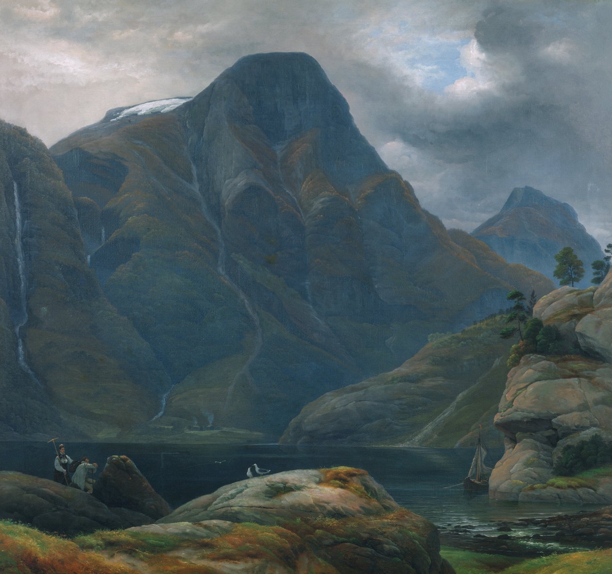 Dotarcie do Nærøyfjorden (fiordu) autorstwa Knud Andreassen Baade