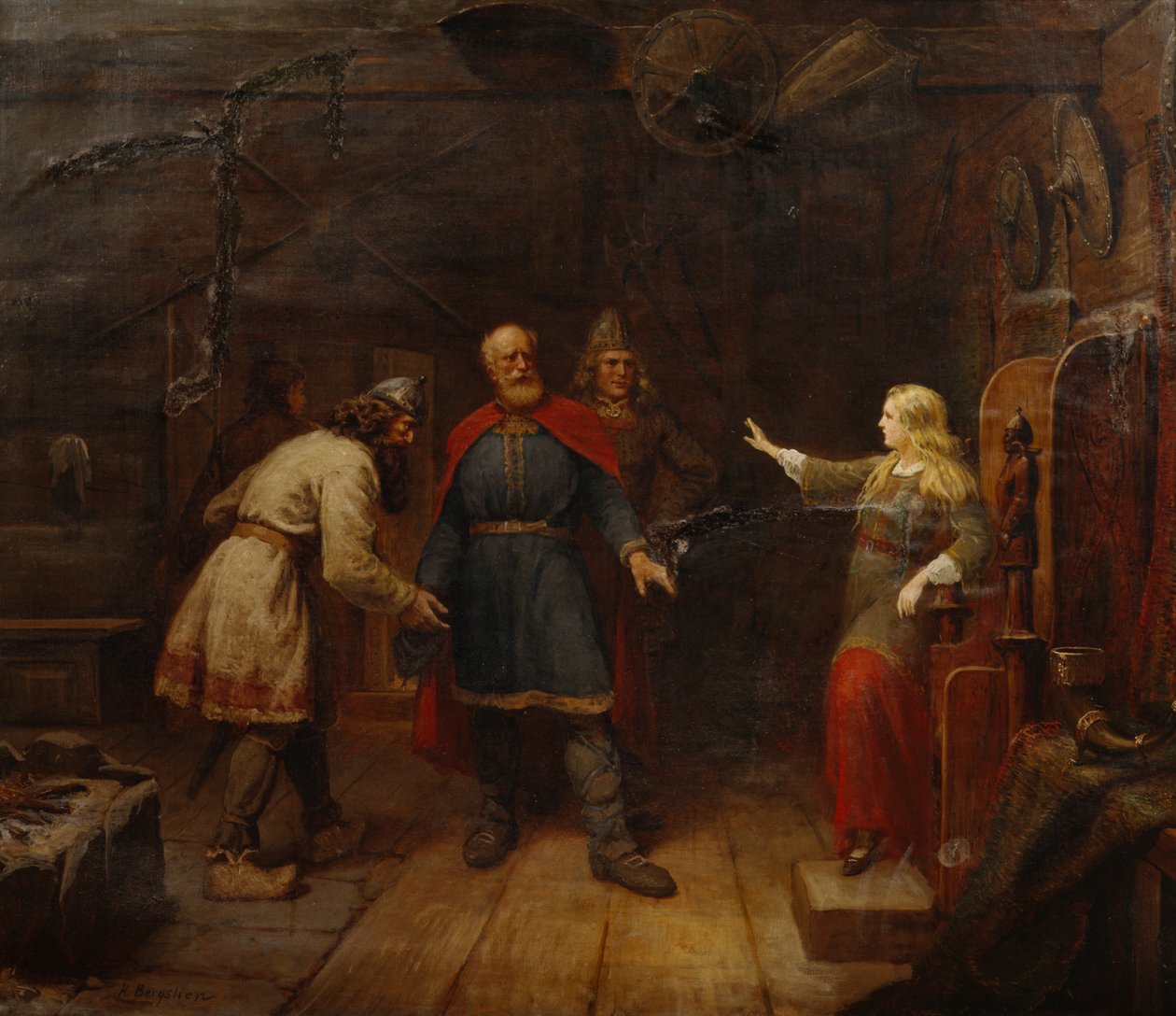 Harald oświadczył się Gydaowi autorstwa Knud Bergslien