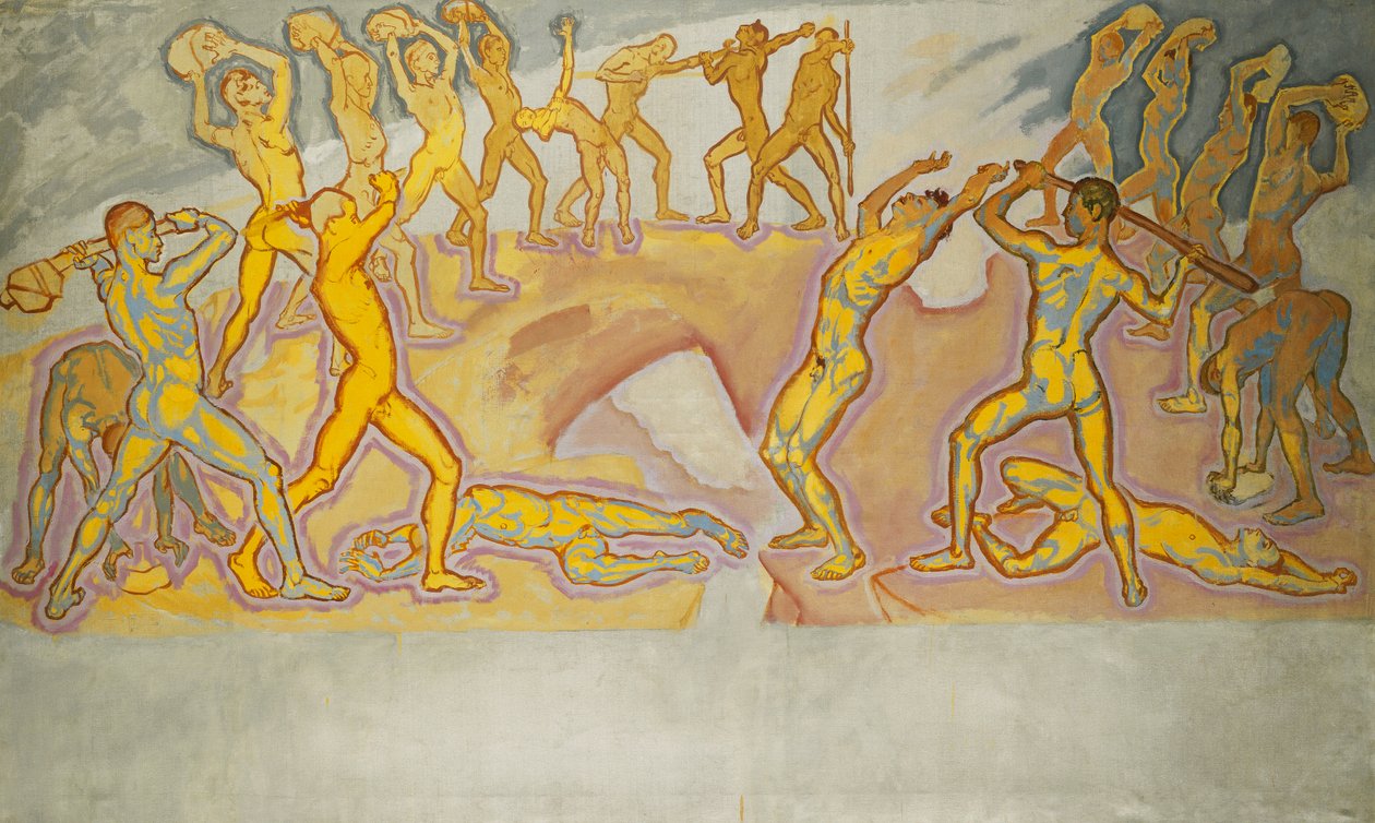 Starcie Tytanów; Bitwa Tytanów, ok. 1913-1915 autorstwa Koloman Moser