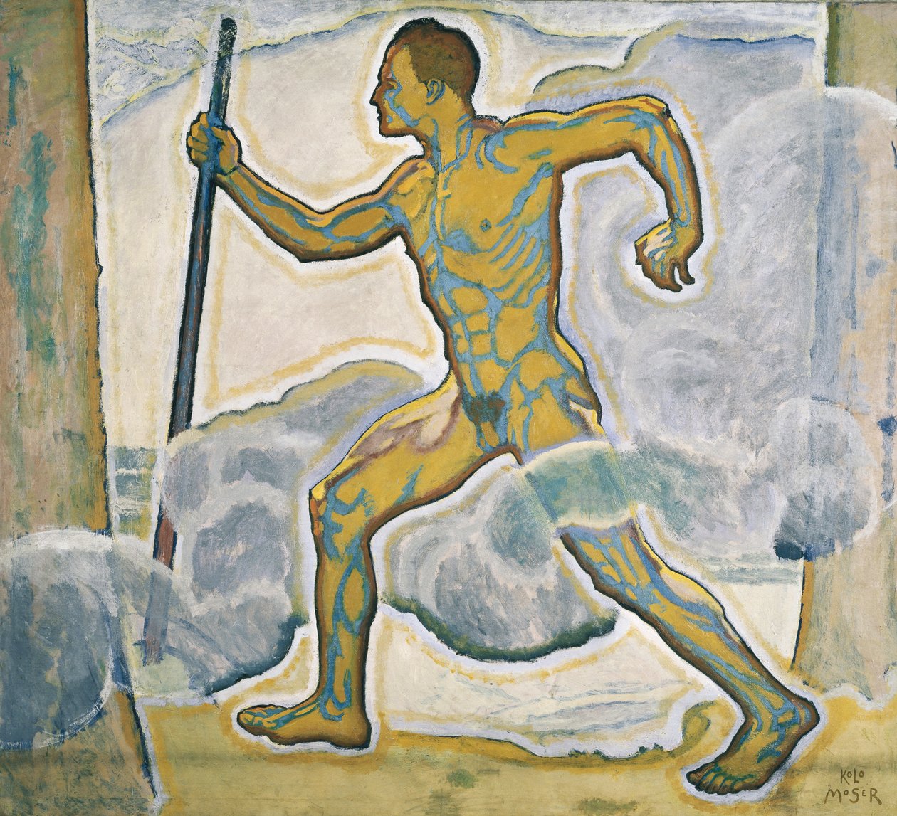Der Wanderer - Wędrowiec ... (olej na płótnie) autorstwa Koloman Moser