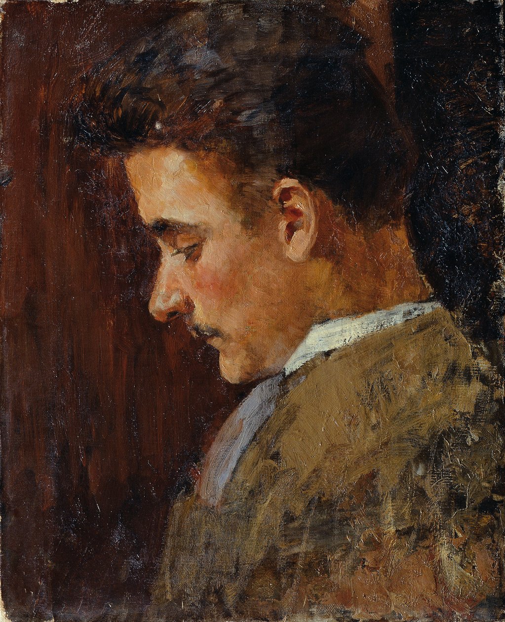 Młody portret Rudolfa Steindla, szwagra artysty autorstwa Koloman Moser