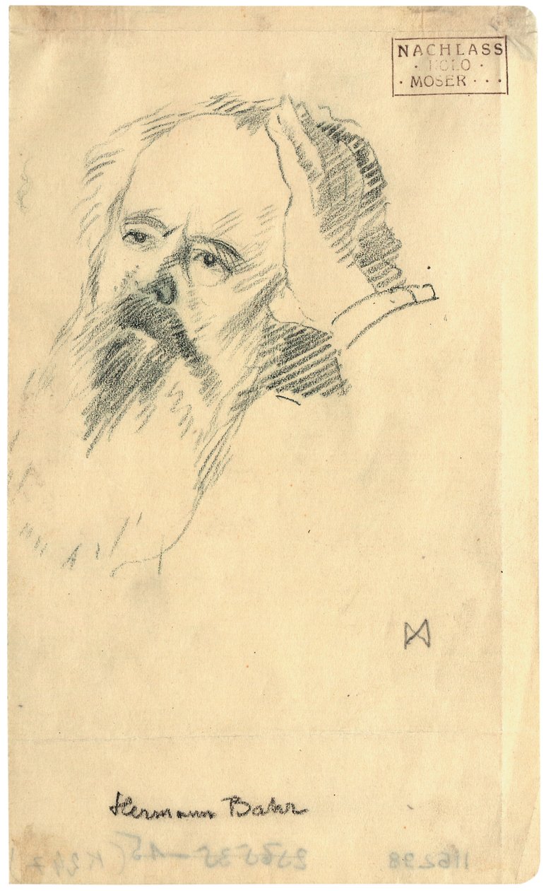 Portret Hermanna Bahra 1863-1934, ok. 1904. autorstwa Koloman Moser