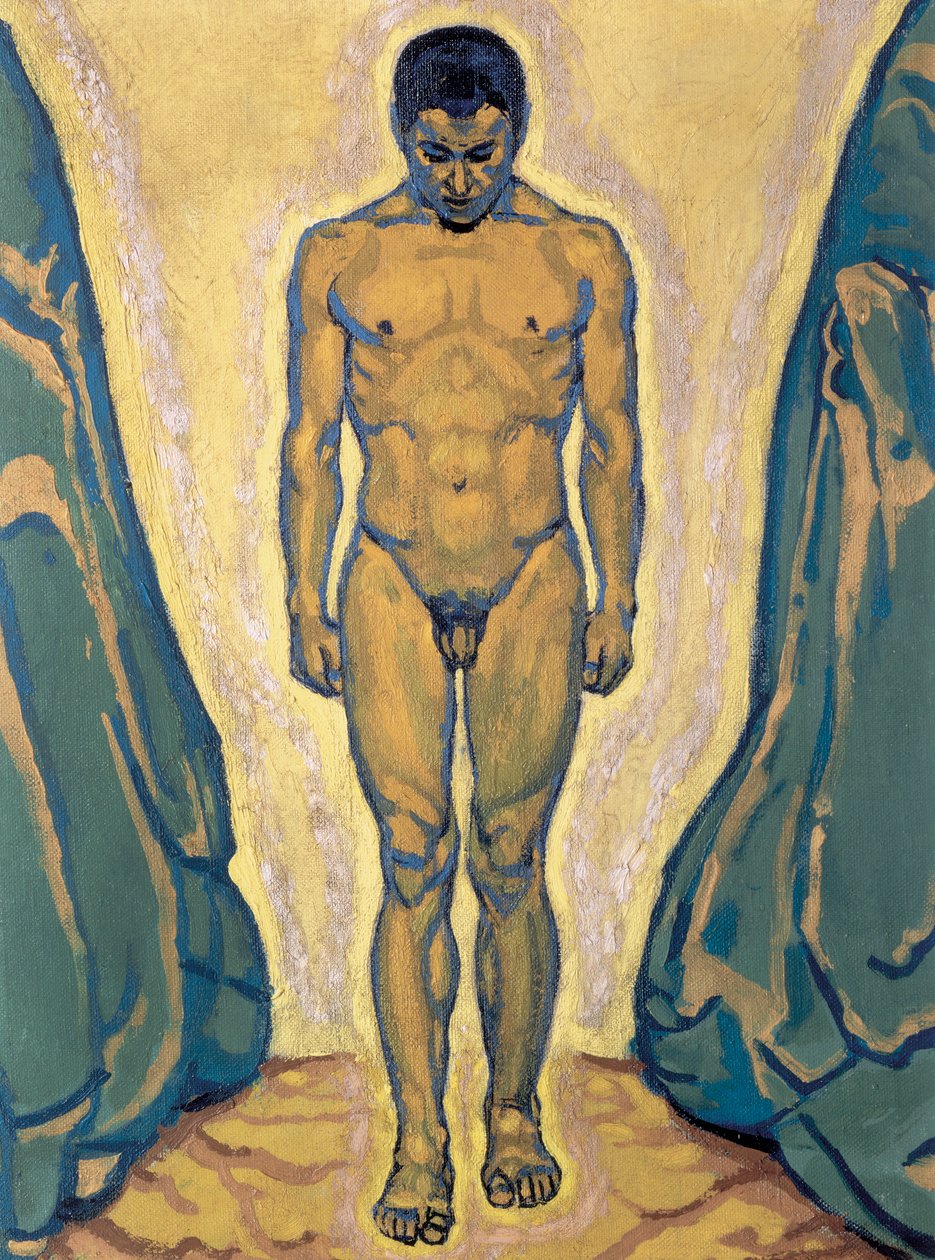 Stehender Jüngling - Stojący młody mężczyzna ... (olej na płótnie) autorstwa Koloman Moser