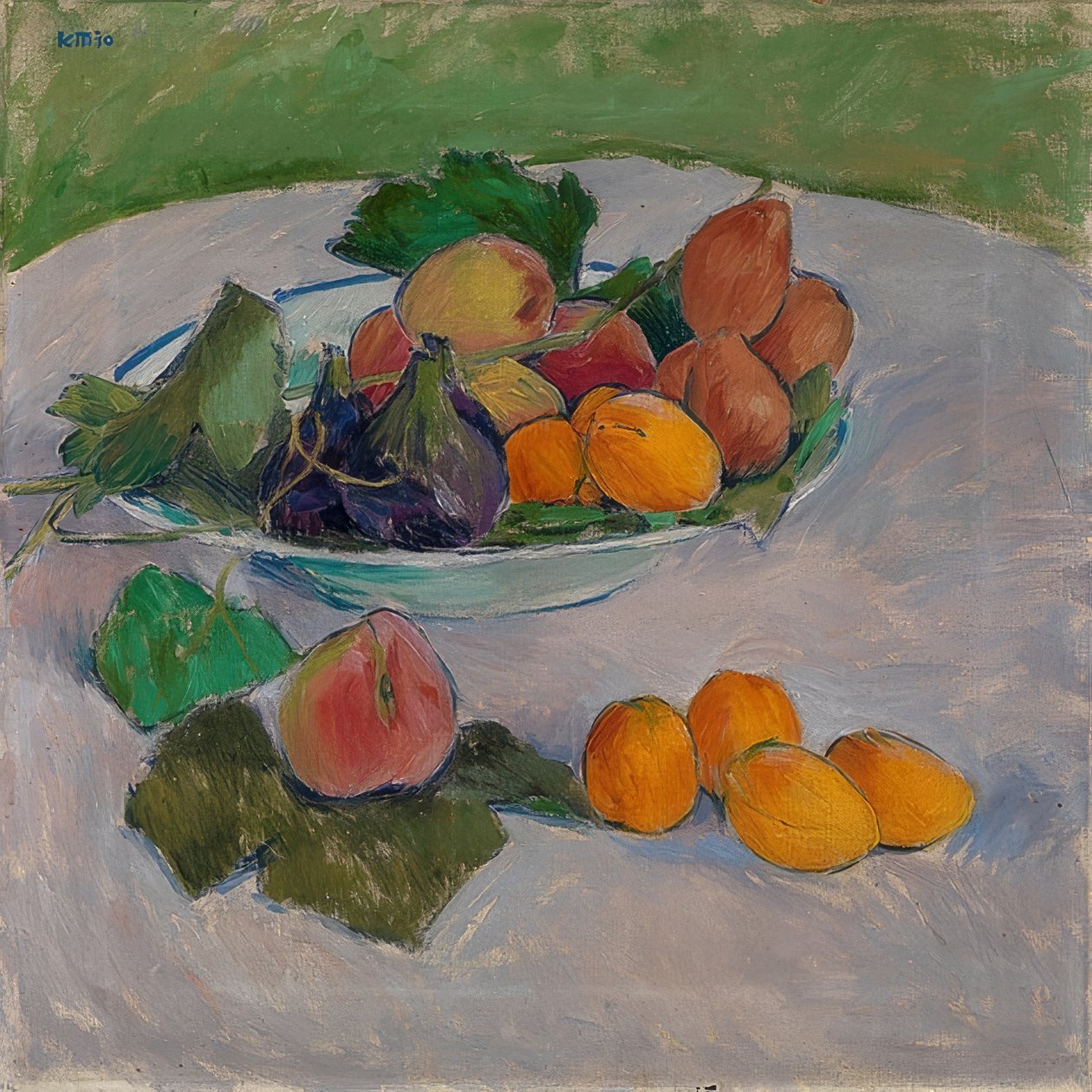 Martwa natura z owocami i liśćmi. 1910 autorstwa Koloman Moser