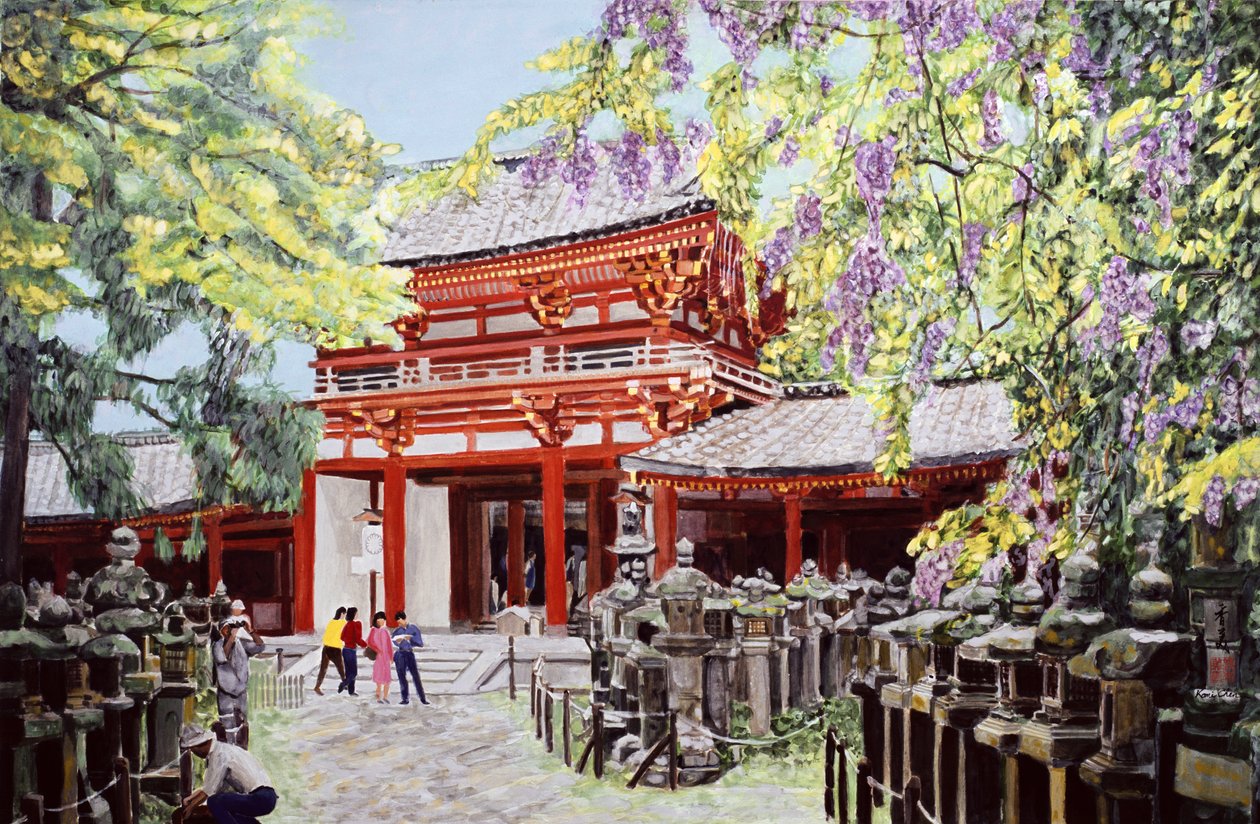When Wisterias Blossom, 1989 (gwasz na papierze ryżowym) autorstwa Komi Chen