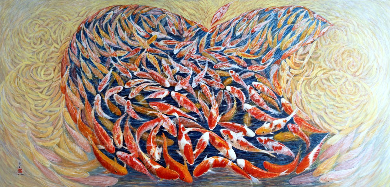 Jestem najlepszy, 2013 (Wschodni gwasz na papierze ryżowym) autorstwa Komi Chen