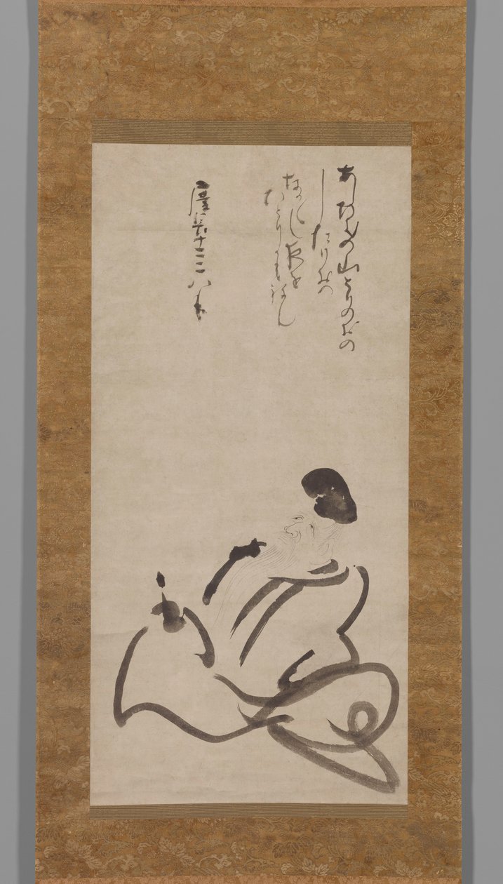 Poeta Hitomaro autorstwa Konoe Nobutada