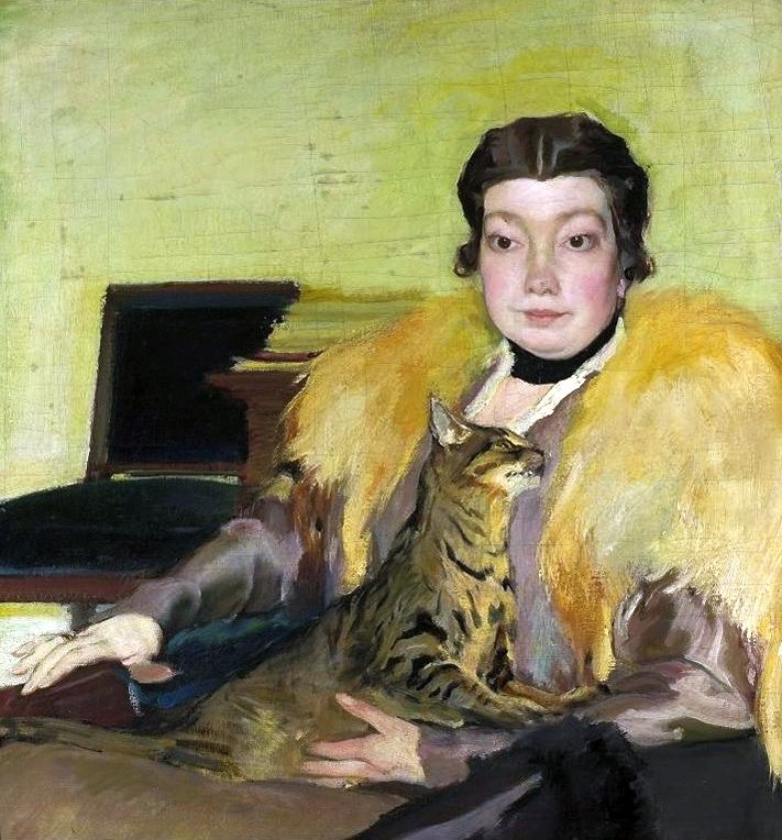Portret Michaliny Krzyżanowskiej, żony artystki. autorstwa Konrad Krzyzanowski
