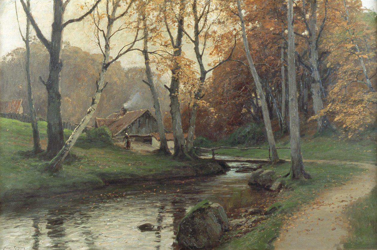 Czarny Strumień, ok. 1890 r. autorstwa Konrad Mueller Kuerzwelly