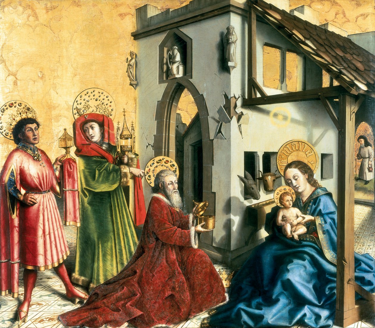 Adoracja Trzech Króli, ok. 1444 (tempera na panelu) autorstwa Konrad Witz