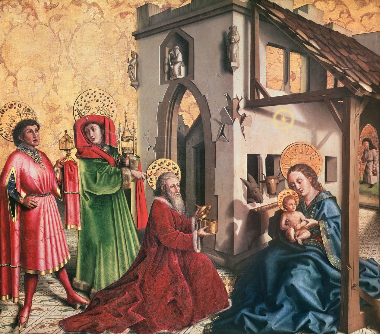 Adoracja Trzech Króli, ok.1444 autorstwa Konrad Witz