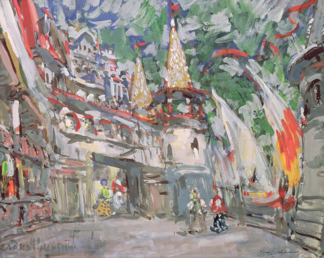 Scenografia do opery Rimskiego-Korsakowa „Sadko”, 1901 (gwasz i tempera na tekturze) autorstwa Konstantin Alekseevich Korovin