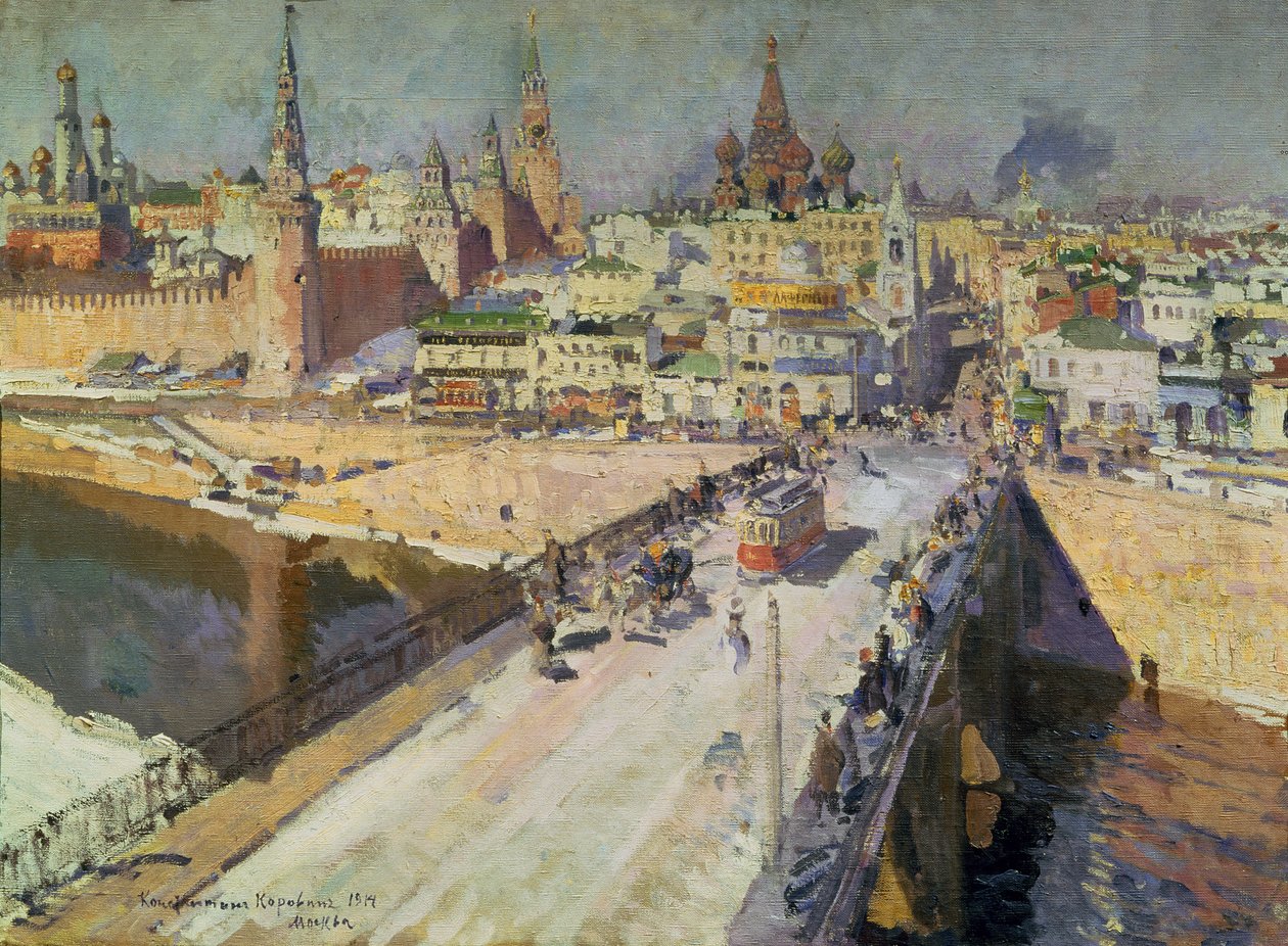 Most na rzece Moskwa, 1914 autorstwa Konstantin Alekseevich Korovin