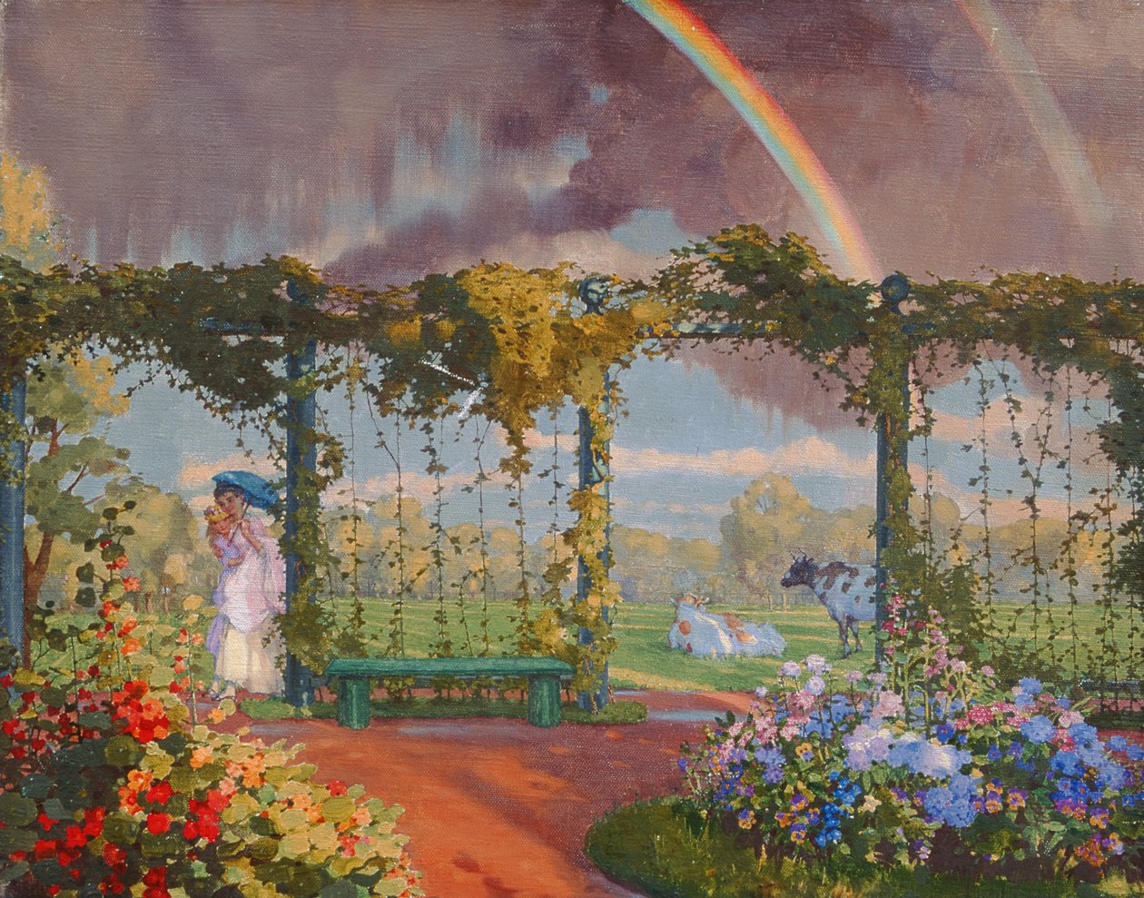 Pejzaż z tęczą, 1915 autorstwa Konstantin Andreevic Somov