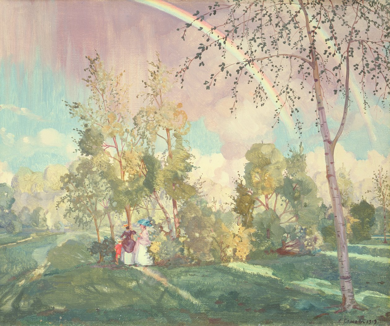 Pejzaż z tęczą, 1919 autorstwa Konstantin Andreevic Somov