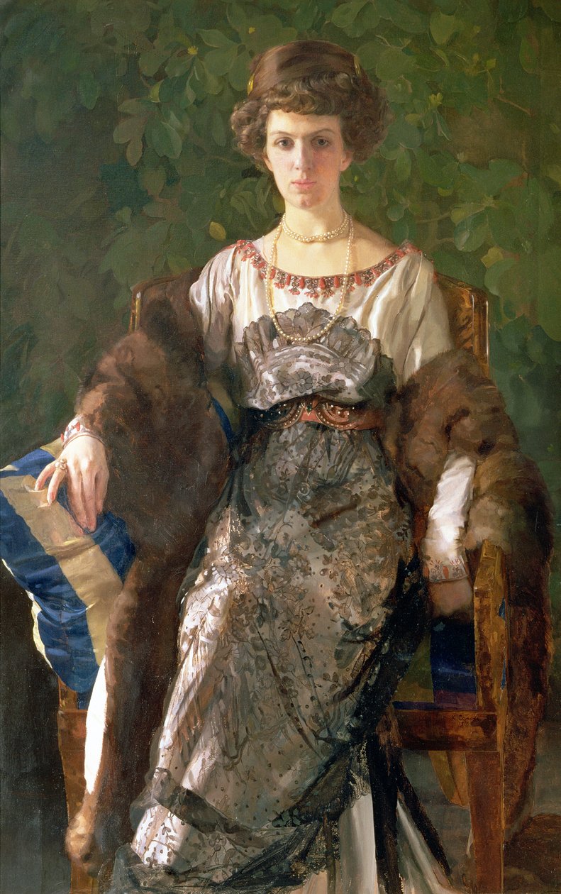 Portret Ewfimii Nosowej, 1911 autorstwa Konstantin Andreevic Somov