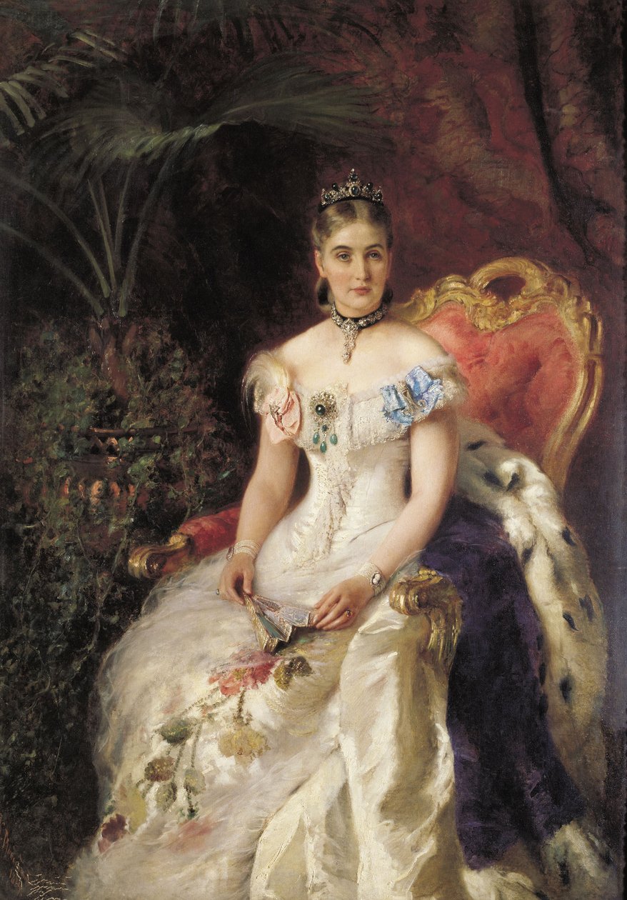Portret hrabiny V. A. Volkonskaya 1848-1924 autorstwa Konstantin Egorovich Makovsky